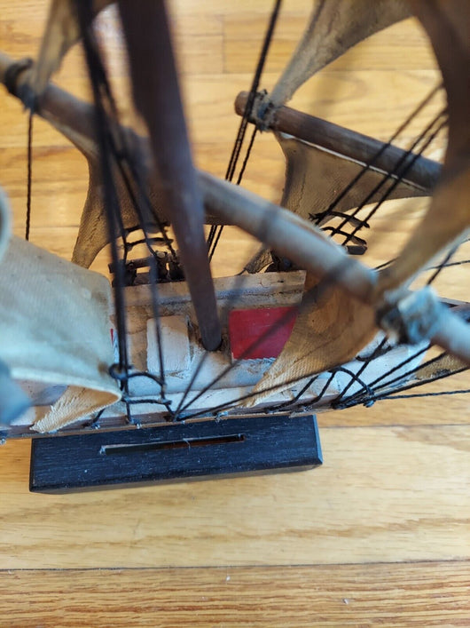 H.M.S Bounty Wooden Ship (Hand Made) Coin Bank By Har-Lee