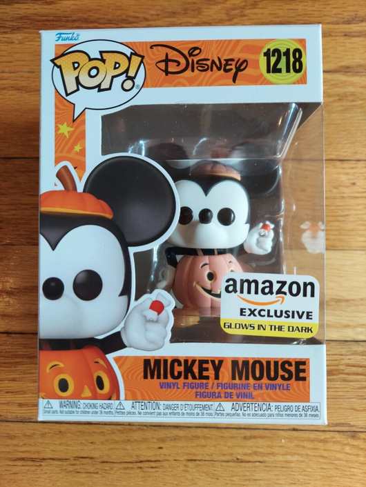 FunkoPop! Vinyl:Disney Mickey Mouse (Glows in the Dark) Amazon (Exclusive) #1218