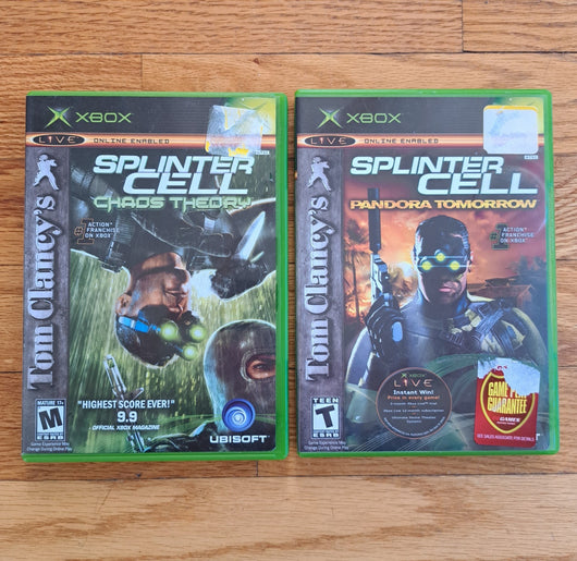 Splinter Cell Combo: Pandora Tomorrow & Chaos Theory - Xbox Game Fast Shipping!