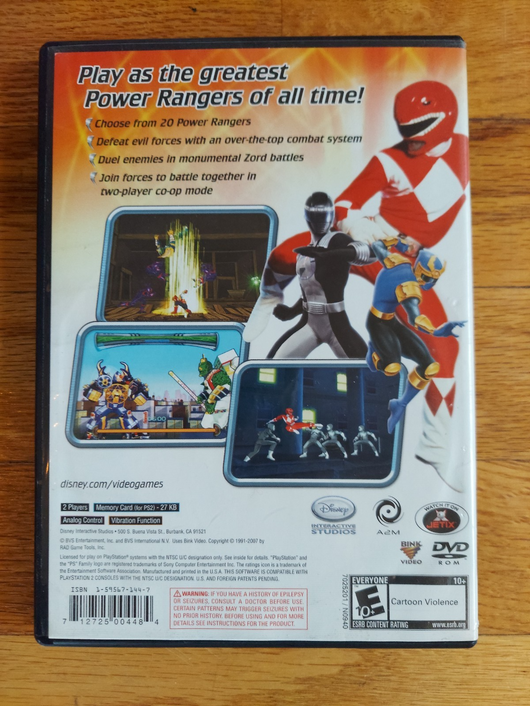 Power Rangers: Super Legends PS2 - No Manual, Fast Shipping, works