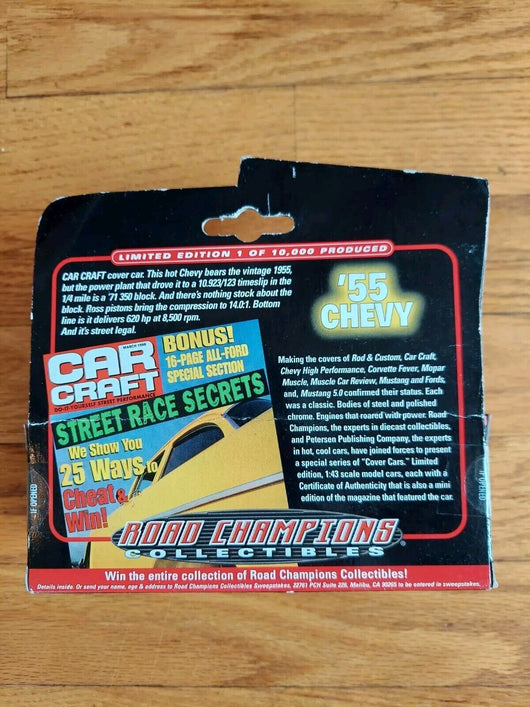 Road Champs Collectibles: Chevy 5 Car Lot ('55 Chevy, '55 Chevy W/Flames, '69...