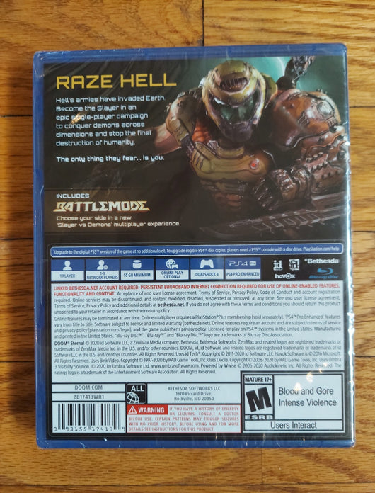 Doom Eternal (Brand New/Sealed) - PS4 Game Shooter Horror Sci Fi, Fast Shipping!