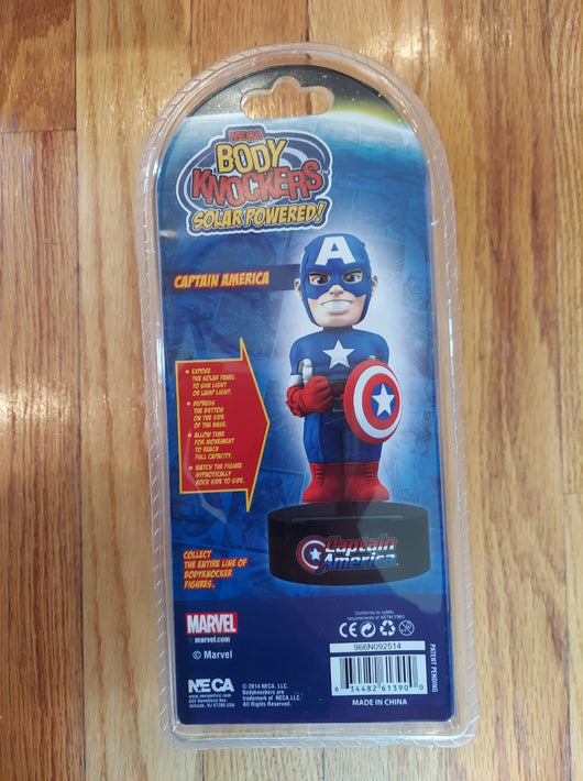 NECA Body Knockers: Solar Powered - Captain America Bobble Figure Fast Shipping!