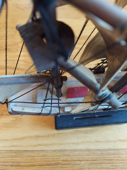 H.M.S Bounty Wooden Ship (Hand Made) Coin Bank By Har-Lee