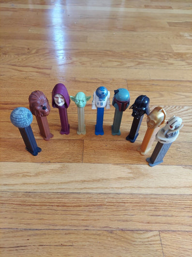 Star Wars 9 Piece Pez Collection: Yoda, Darth Vader, R2-D2, & More, Fast Ship