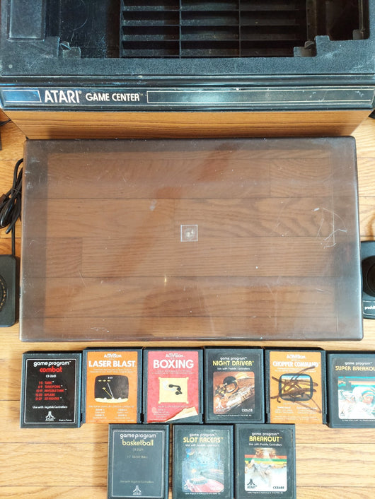 Atari 6-Switch 2600 (CX-2600) - Tested/Works - W/Game Center Storage Container