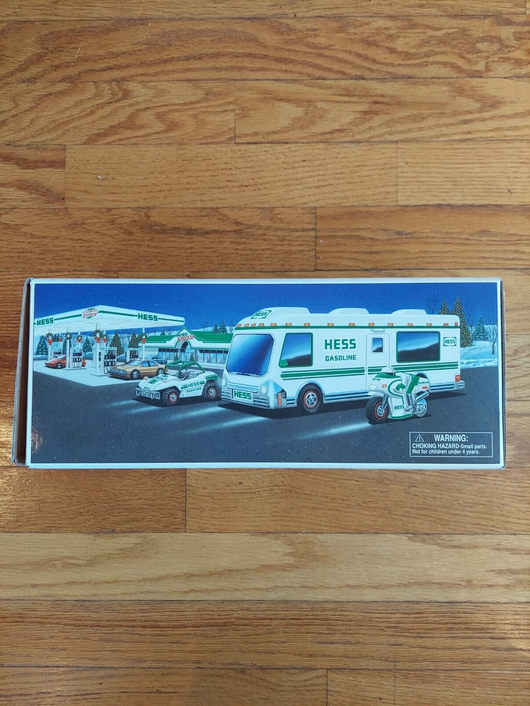 Hess 1998 Recreation Van With Dune Buggy And Motorcycle, Fast Shipping!