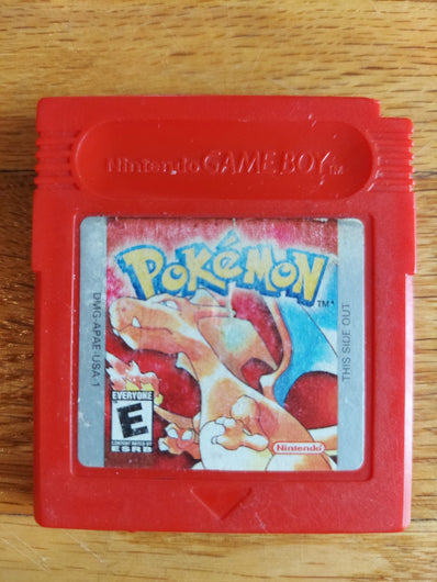 Authentic Pokemon Red - GB - Faded Label - Saves, Works, Fast Shipping