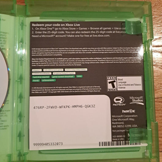 Quantum Break (Xbox One, 2016),Works, Fast Shipping!