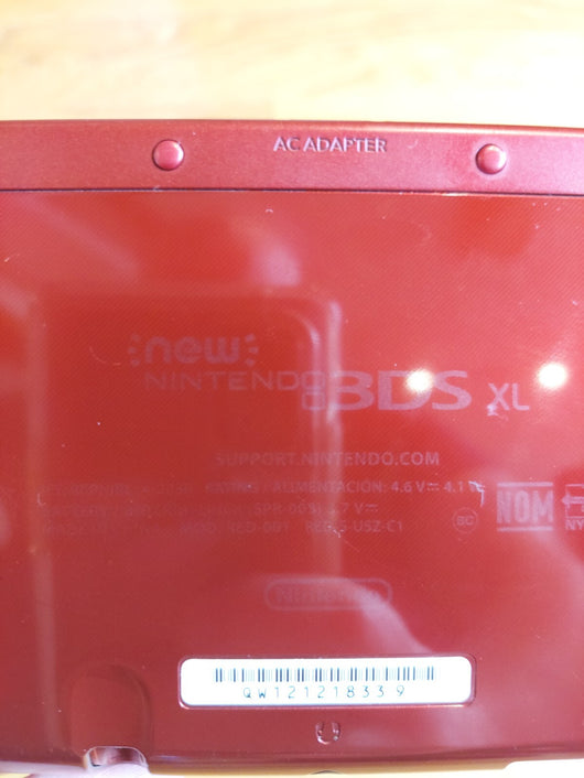 New Nintendo 3DS XL (Maroon) Bundle W/Stylus, Charger, Carrying Bag, & 5 Games