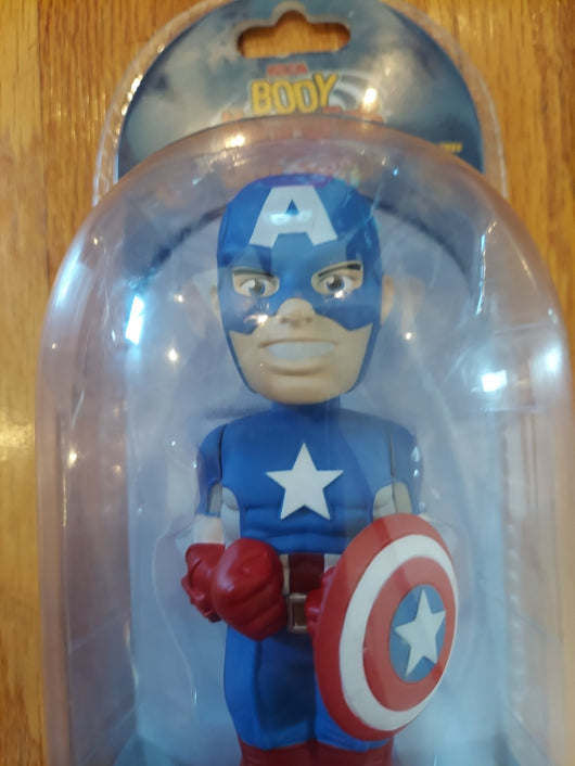NECA Body Knockers: Solar Powered - Captain America Bobble Figure Fast Shipping!