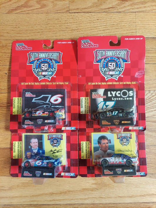 Racing Champions: Nascar 50th Anniversary - Lot Of 4 - 1/64 Scale - NEW Sealed