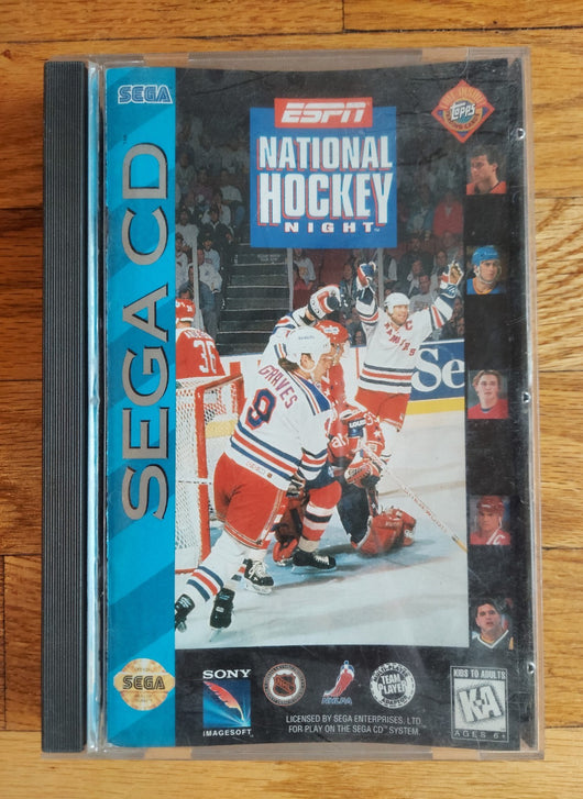 ESPN National Hockey Night (CIB) - Sega CD Game Sports, Works, Fast Shipping!