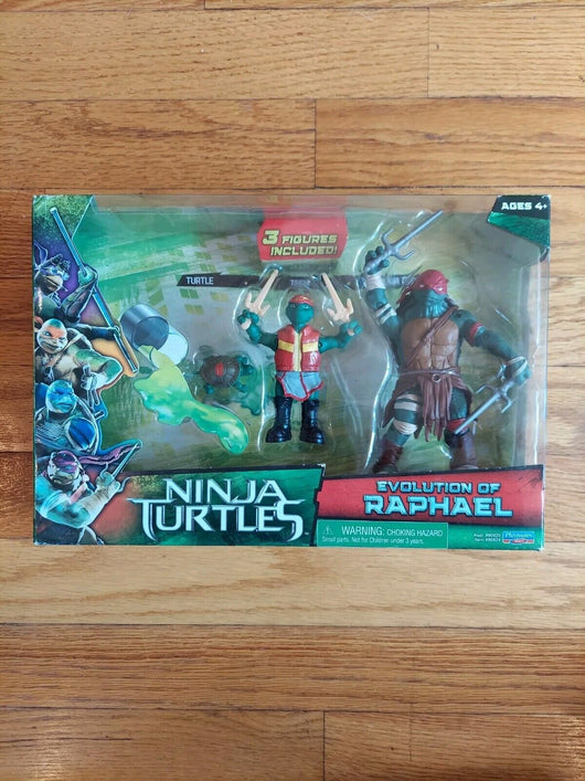 Playmates: TMNT - Evolution Of Raphael New, Fast SHIPPING! 3 FIGURES