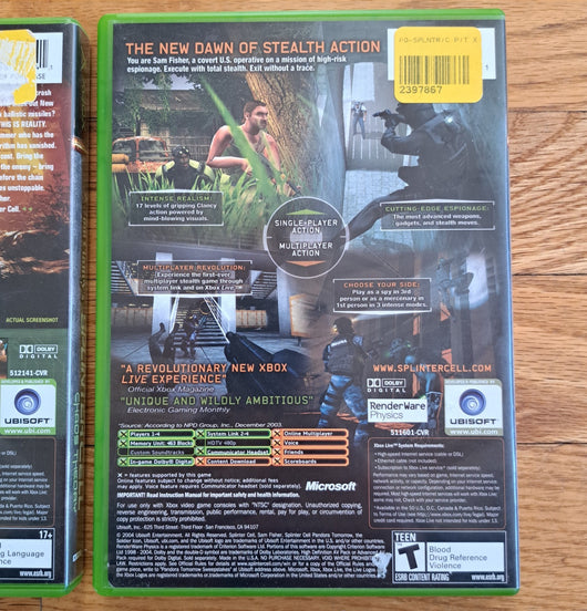 Splinter Cell Combo: Pandora Tomorrow & Chaos Theory - Xbox Game Fast Shipping!