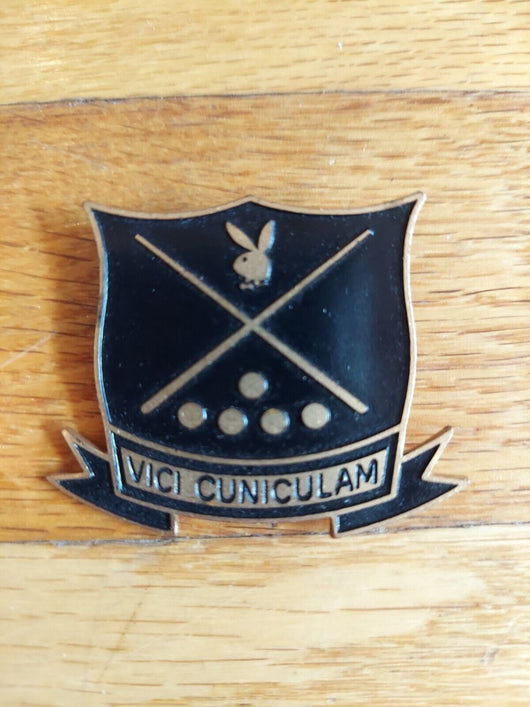 Vici Cuniculam Billards Pool Playboy Club  Lapel Hat Pin, RARE, FAST SHIPPING