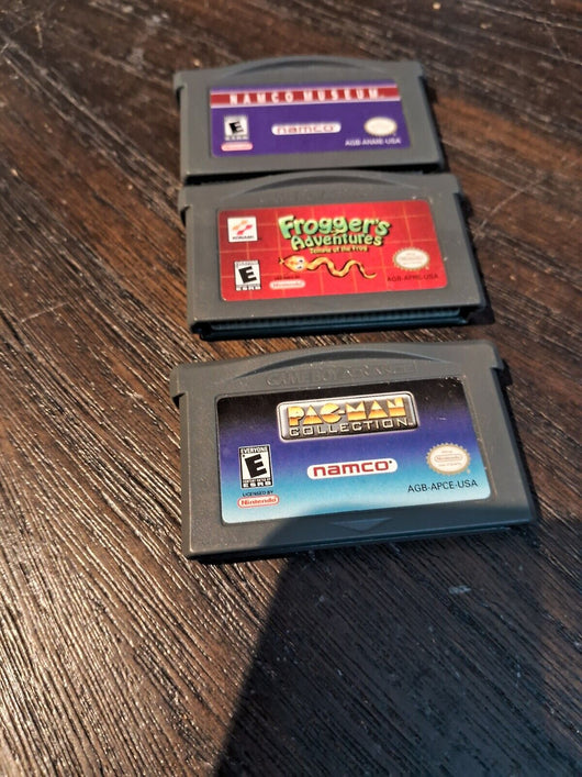 Game Boy Advance 3 Game Lot,Pac Man Collection, Namco Museum,Frogger Adventures