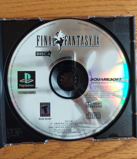 Final Fantasy IX (Discs Only) - PS1 Game RPG Adventure Retro Works Fast Shipping
