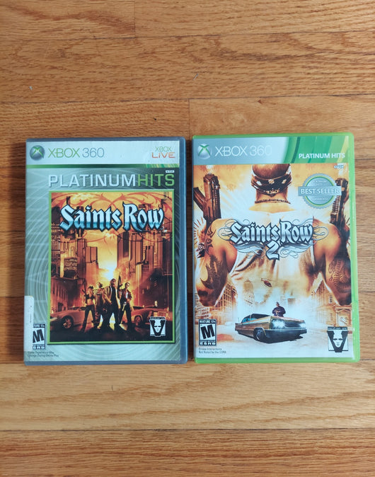 Saints Row & Saints Row 2 (Platinum Hits) (CIB) - Xbox 360 Game Action Adventure
