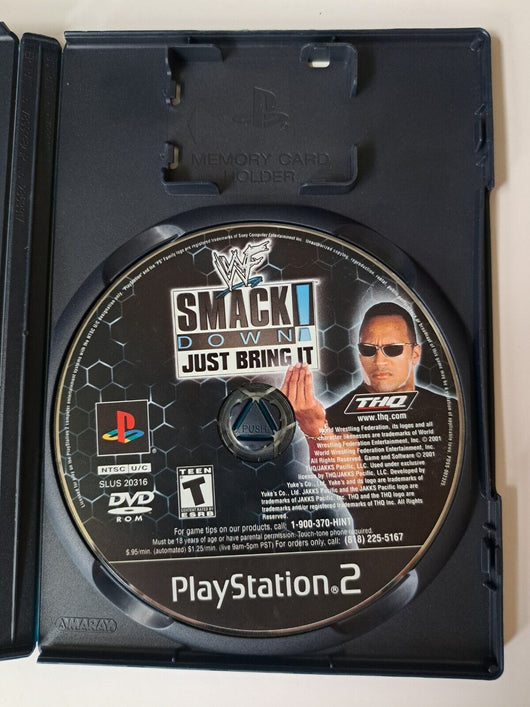 WWF SmackDown: Just Bring It (Sony PlayStation 2) PS2 NO MANUAL Black Label Work