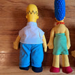 Vintage 90s Simpsons Burger King Plush Doll Set 4 Homer Marge Maggie Lisa