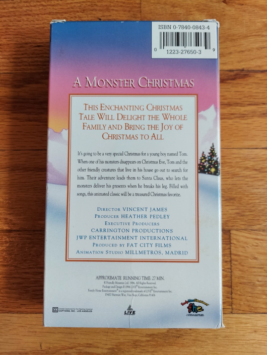 F.H.E - A Monster Christmas - Rare VHS Tape, Works, Fast Shipping