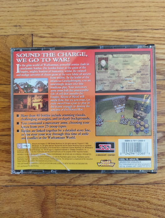 Warhammer: Shadow Of The Horned Rat (CIB) - PS1 Game Strategy War Fast Shipping!