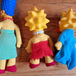 Vintage 90s Simpsons Burger King Plush Doll Set 4 Homer Marge Maggie Lisa 