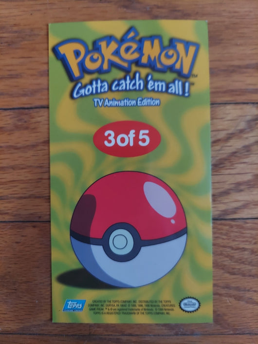 Topps 1999 Pokemon Chrome Oversized Box Topper - Bulbasaur #3 Of 5 - Fast Ship!