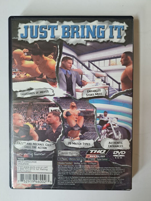 WWF SmackDown: Just Bring It (Sony PlayStation 2) PS2 NO MANUAL Black Label Work