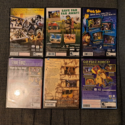 Sony Playstation 2 Six game lot. Mark of kri, Ben 10, Narnia,Shrek,ETC. Works