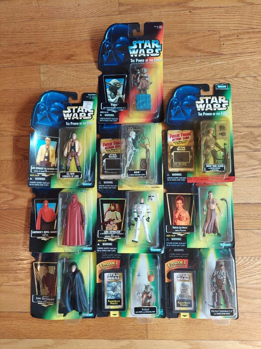 Star Wars: The Power Of The Force 10 Figure Lot (Princess Leia, Luke,Yoda,etc