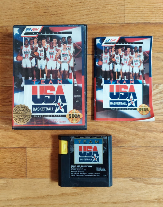 Team USA Basketball (CIB) - Sega Genesis Game Sports, Works, Fast Shipping!