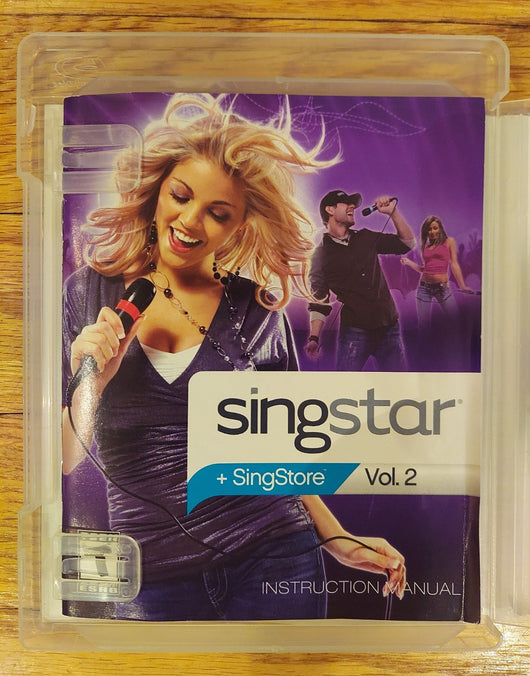 Red Singstar Mic W/USB Converter & Singstar Vol. 2 For PS3 - Fast Shipping!