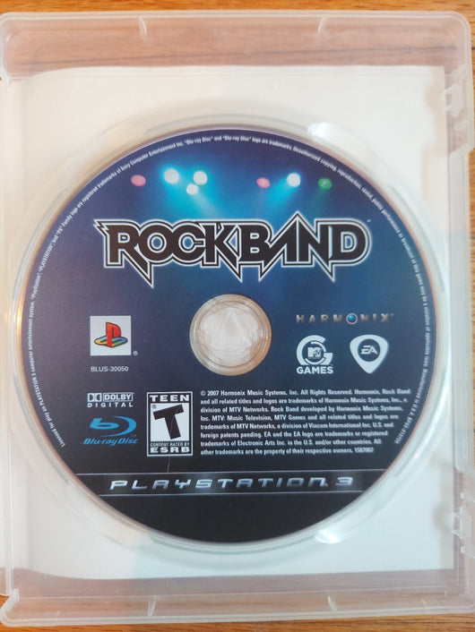 PS3 Rock Band Bundle W/Wired Drum Set, Kick Pedal, Drum Sticks, Wireless Fender