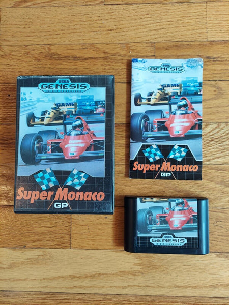 Super Monaco GP (Sega Genesis, 1990) CIB Complete In Original Box, Tested