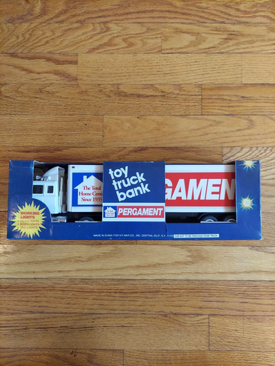1990's Rickel Pergament Toy Truck Bank, Fast Shipping!
