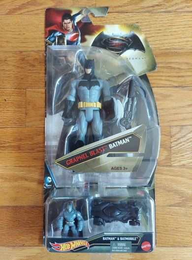 Mattel DC Comics: Batman Vs. Superman Combo - Grapnel Blast Batman And Batmobile