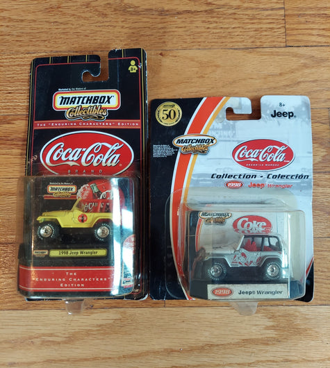 Matchbox Collectibles: Coca-Cola 1998 Jeep Wrangler Combo -1/64 Scale NEW Sealed