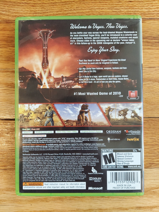 Fallout: New Vegas (CIB) - Xbox 360, Fast Shipping!