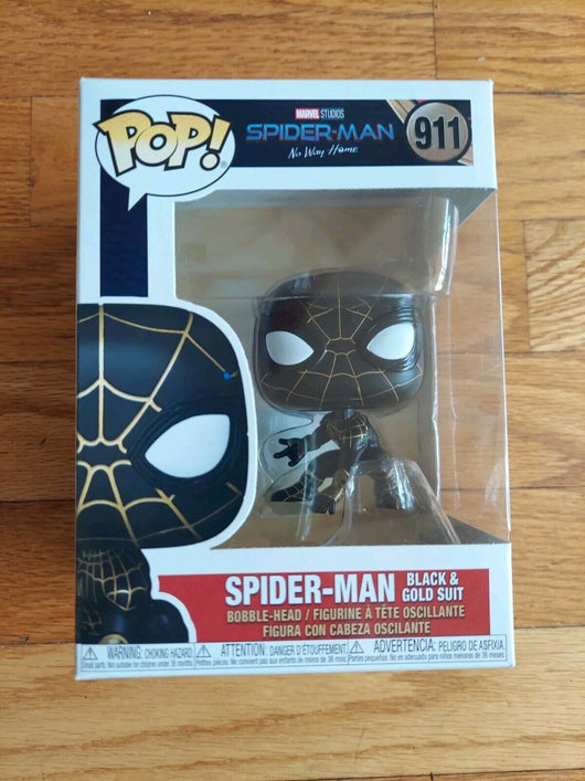 Funko Pop Marvel Spider-Man No Way Home #911 Black Gold Suit Vinyl Figure New