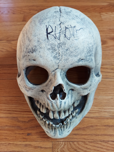 Authentic R.L. Stine Autographed “Fear Street” Mask (Goosebumps), Fast Shipping