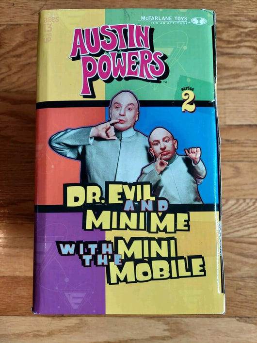 McFarlane Toys Austin Powers Dr Evil and Mini Me with the Mini Mobile,Fast Ship