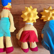 Vintage 90s Simpsons Burger King Plush Doll Set 4 Homer Marge Maggie Lisa