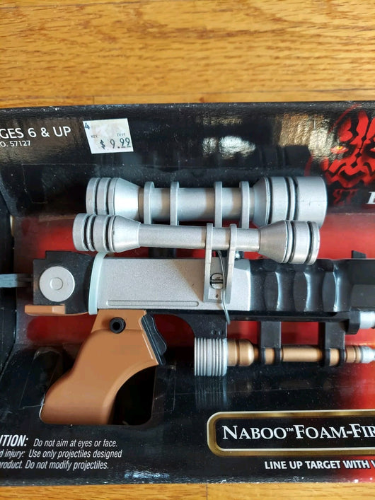 Star Wars Episode 1: Naboo Foam-Firing Blaster, New In Box, Fast Shipping!