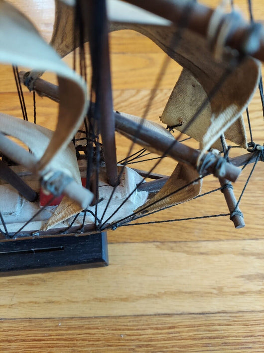 H.M.S Bounty Wooden Ship (Hand Made) Coin Bank By Har-Lee