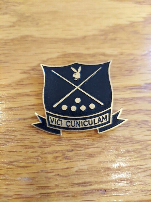 Vici Cuniculam Billards Pool Playboy Club  Lapel Hat Pin, RARE, FAST SHIPPING