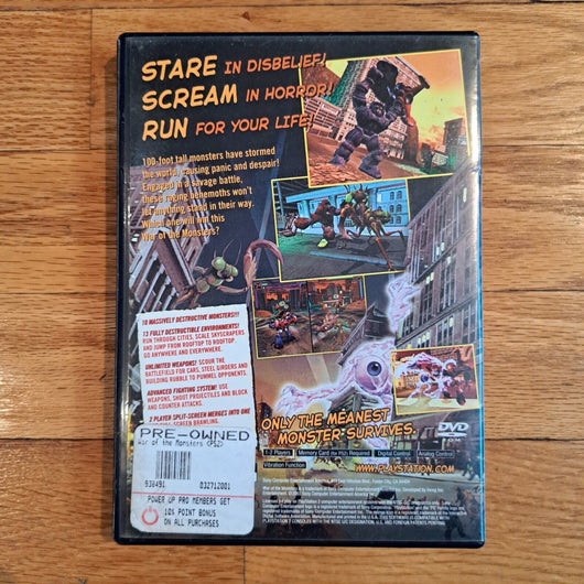 War of the Monsters (Sony PlayStation 2, 2003) PS2 CIB, Manual, Tested,Fast Ship