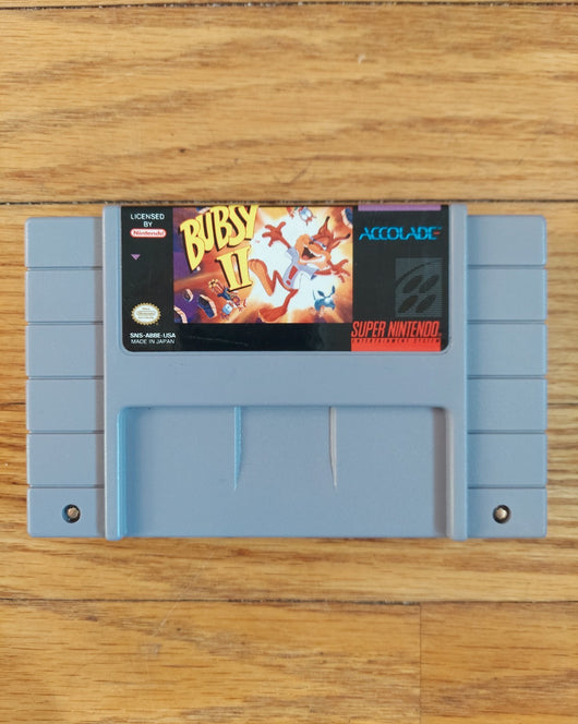Bubsy II - SNES Game Action & Adventure Cartoon Classic, Works, Fast Shipping!