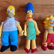 Vintage 90s Simpsons Burger King Plush Doll Set 4 Homer Marge Maggie Lisa 
